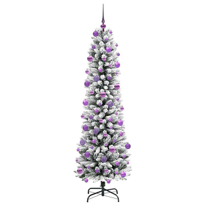 Artificial Christmas Tree with 300 LEDs with Stand White 210 cm