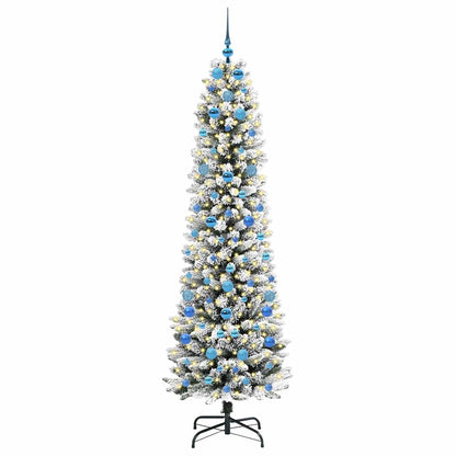 Artificial Christmas Tree with 300 LEDs with Stand White 210 cm