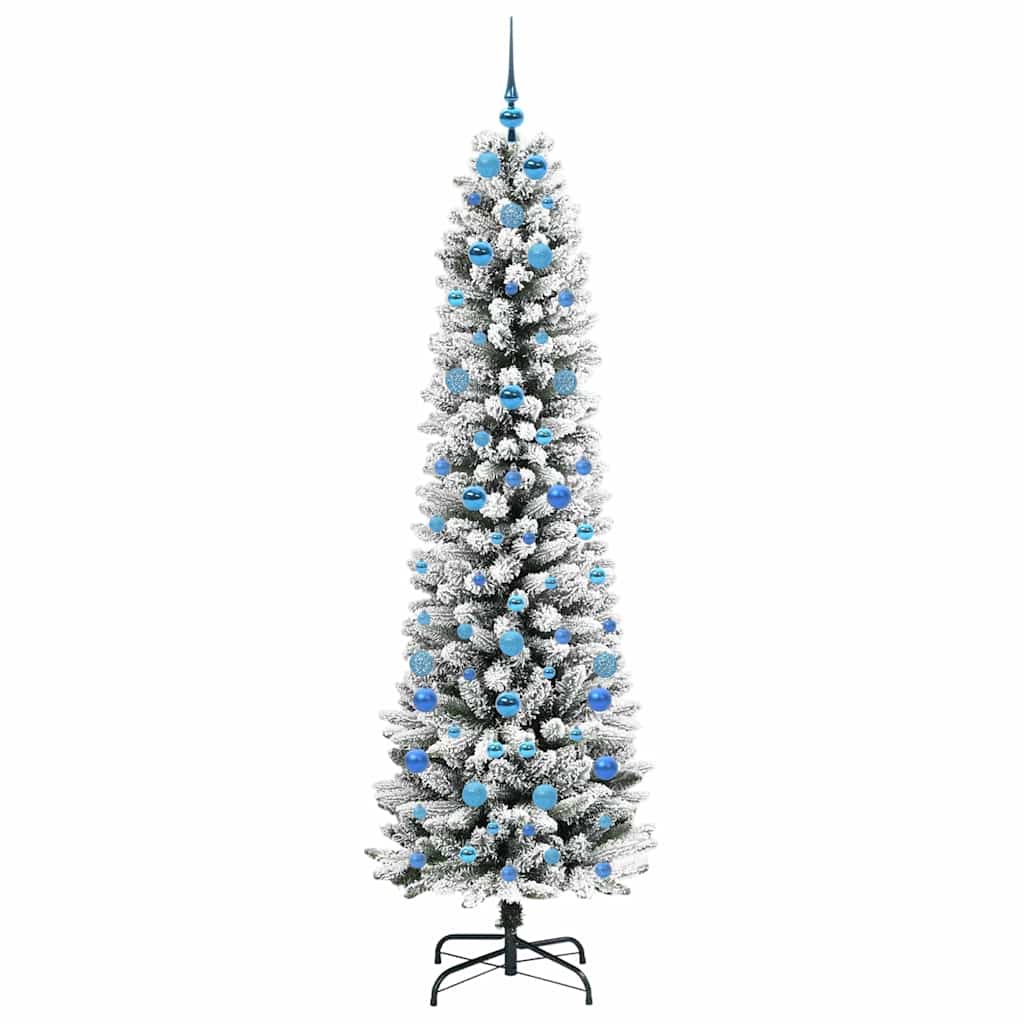 Artificial Christmas Tree with 300 LEDs with Stand White 210 cm