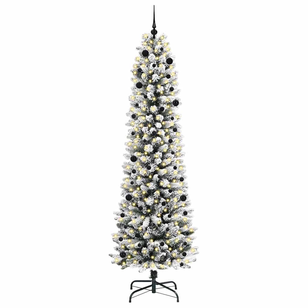 Artificial Christmas Tree with 300 LEDs with Stand White 240 cm