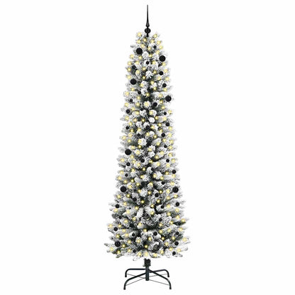 Artificial Christmas Tree with 300 LEDs with Stand White 240 cm