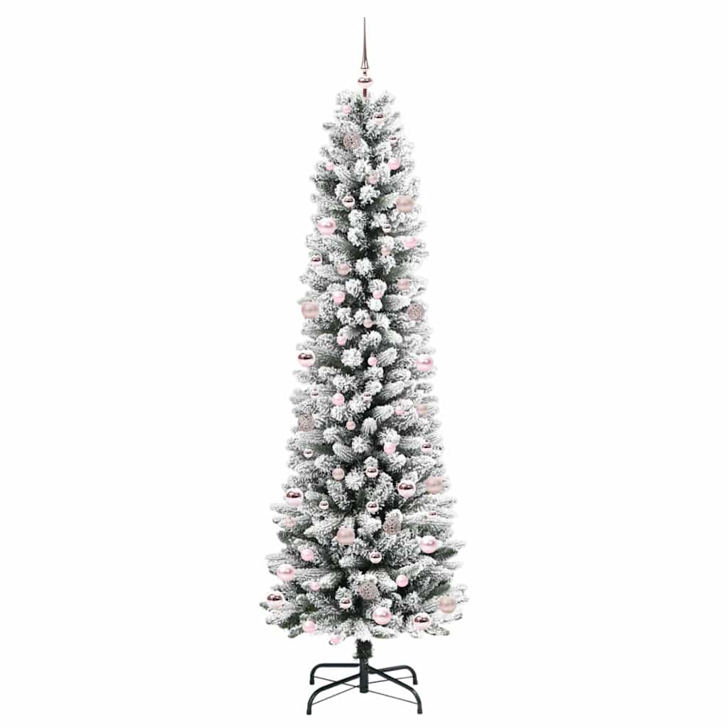 Artificial Christmas Tree with 300 LEDs with Stand White 240 cm