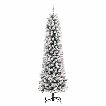 Artificial Christmas Tree with 300 LEDs with Stand White 240 cm