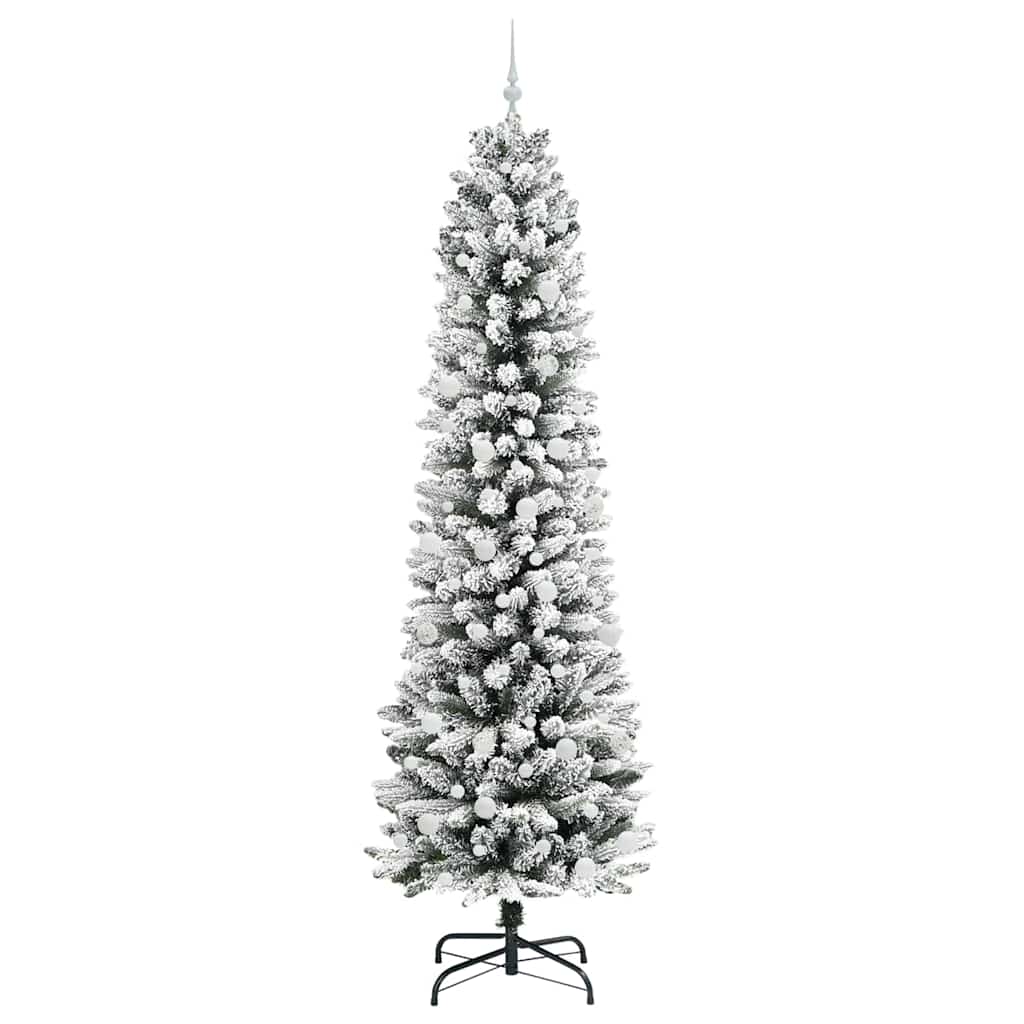 Artificial Christmas Tree with 300 LEDs with Stand White 240 cm
