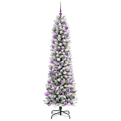 Artificial Christmas Tree with 300 LEDs with Stand White 240 cm
