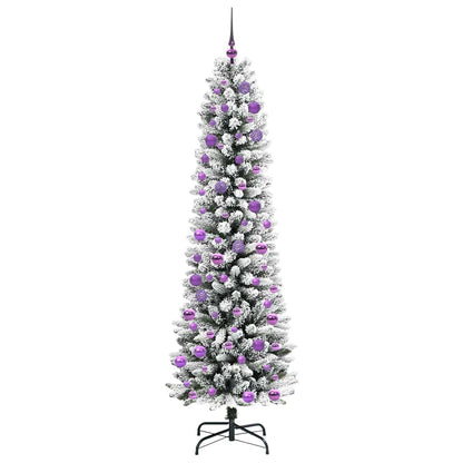 Artificial Christmas Tree with 300 LEDs with Stand White 240 cm