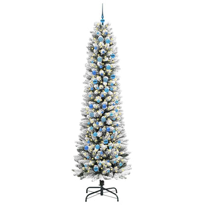 Artificial Christmas Tree with 300 LEDs with Stand White 240 cm