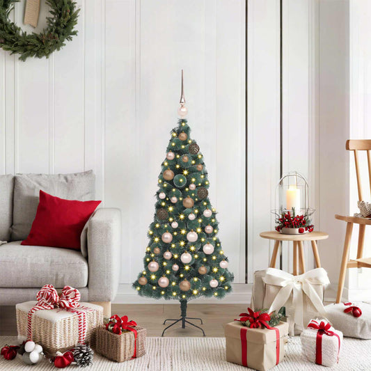 Artificial Pre-lit Christmas Tree with Ball Set Green 120 cm
