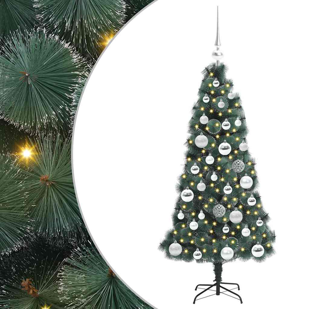 Artificial Pre-lit Christmas Tree with Ball Set Green 120 cm