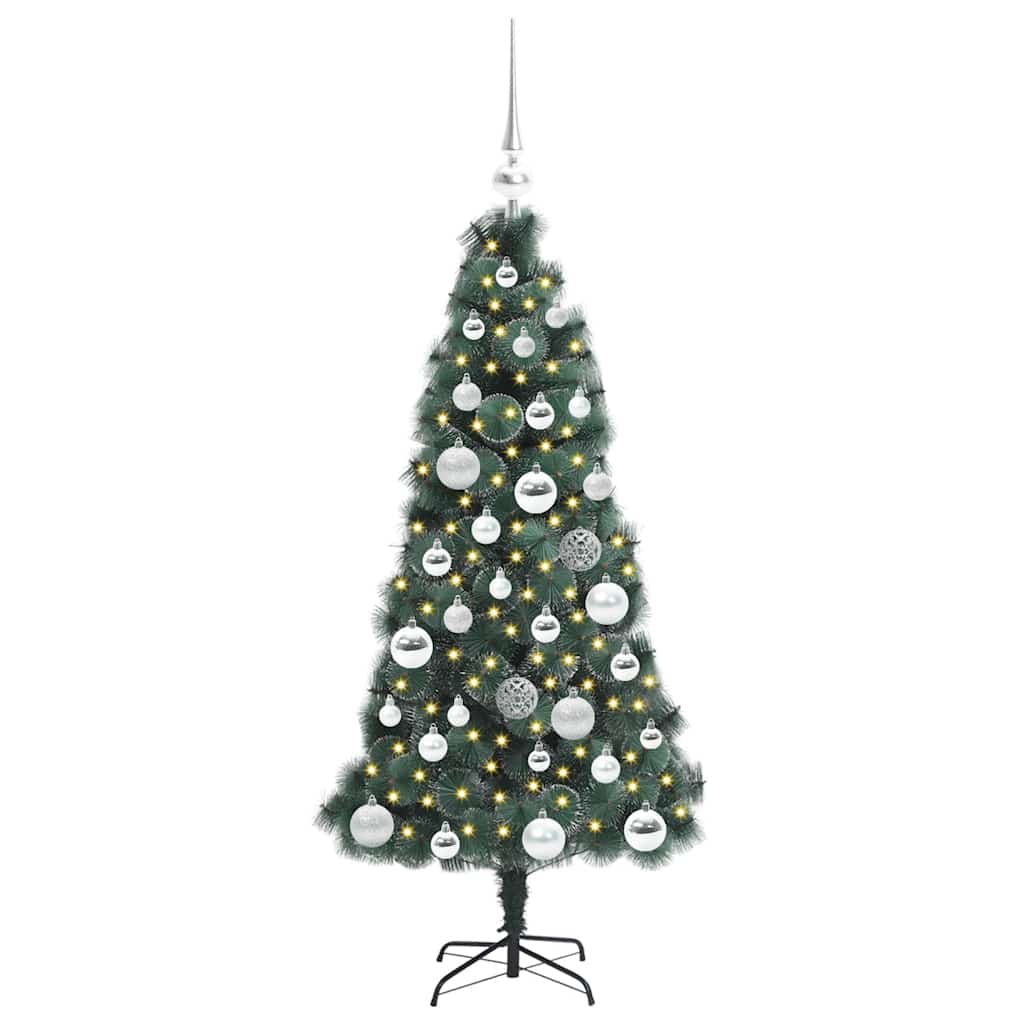 Artificial Pre-lit Christmas Tree with Ball Set Green 120 cm