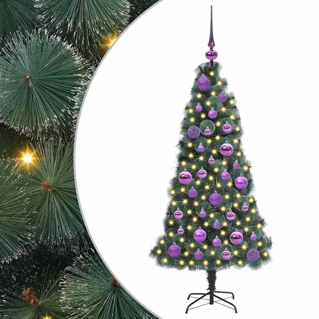 Artificial Pre-lit Christmas Tree with Ball Set Green 120 cm