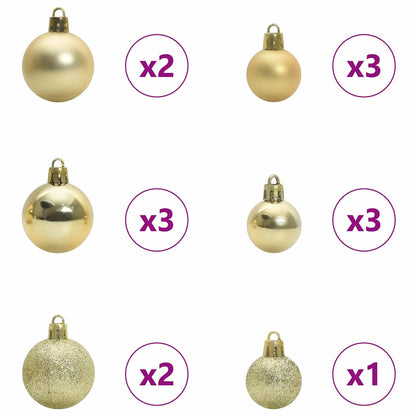 Artificial Pre-lit Christmas Tree with Ball Set Green 120 cm