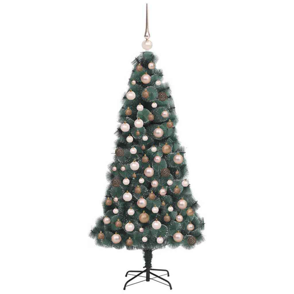 Artificial Pre-lit Christmas Tree with Ball Set Green 150 cm