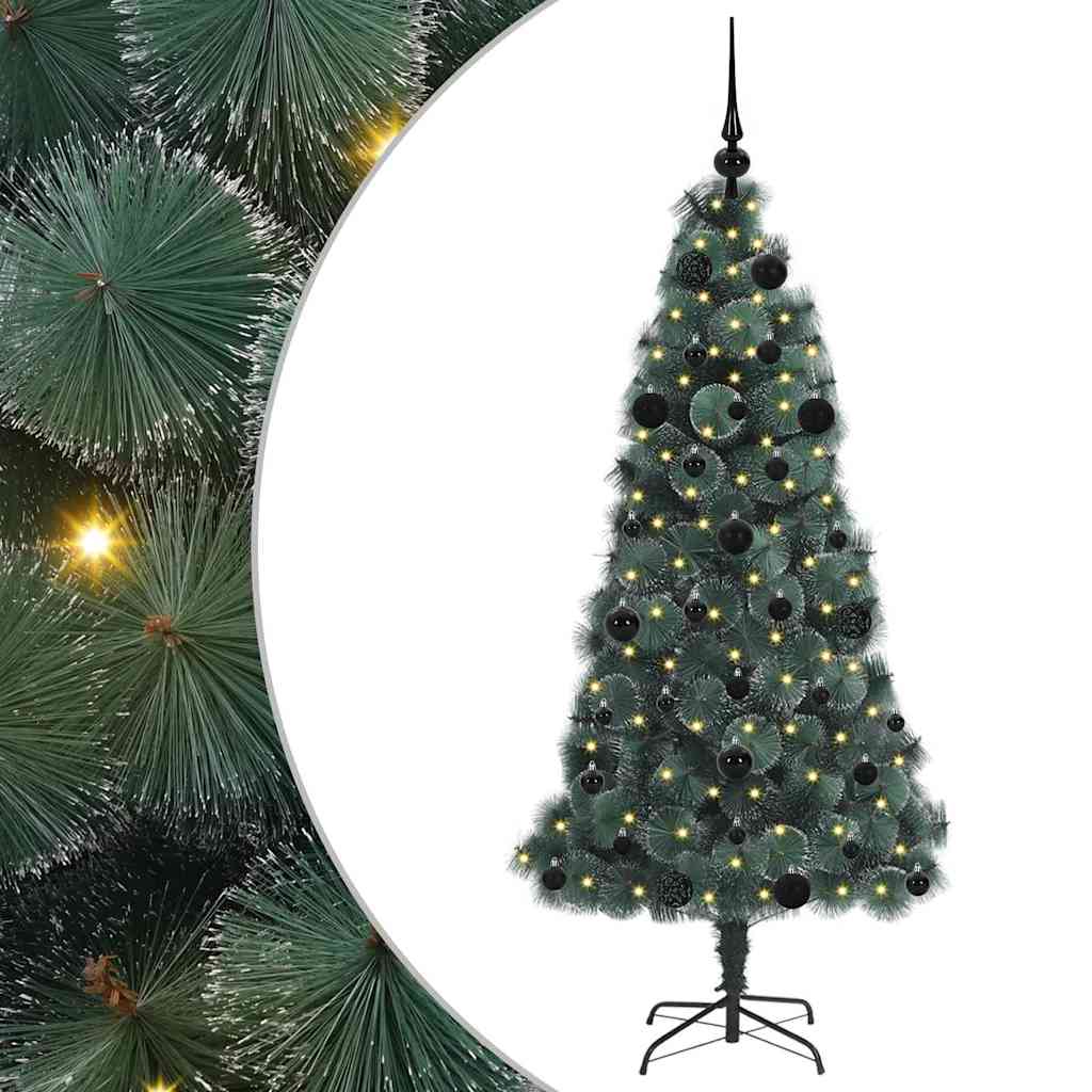Artificial Pre-lit Christmas Tree with Ball Set Green 150 cm