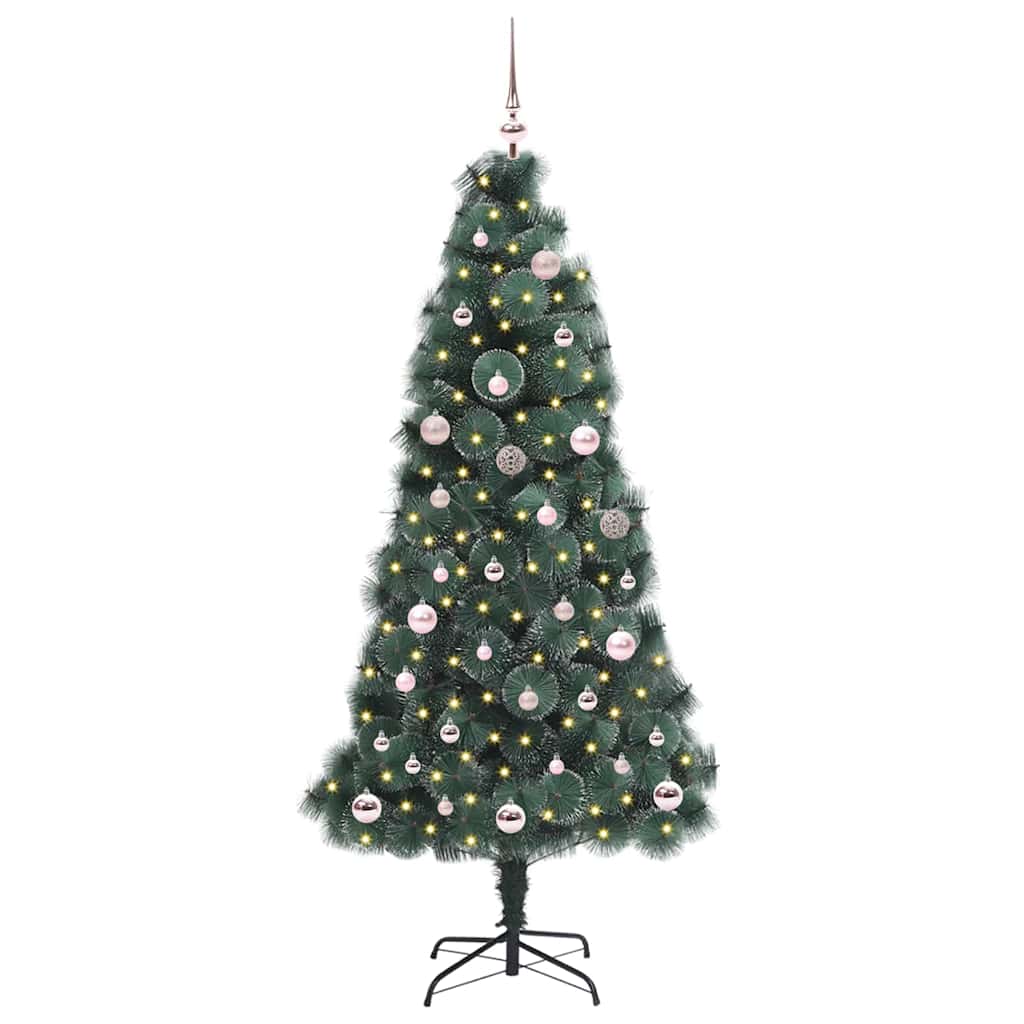 Artificial Pre-lit Christmas Tree with Ball Set Green 150 cm