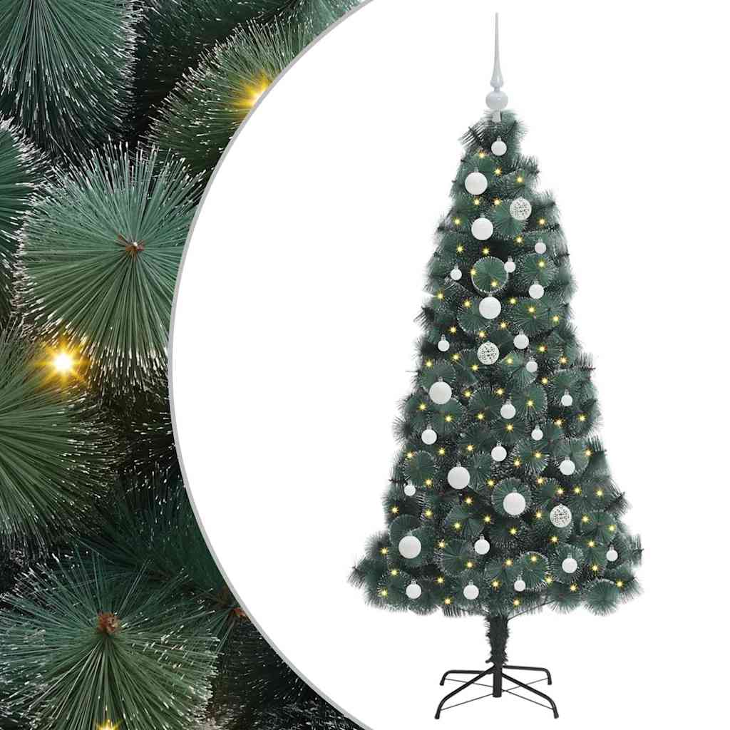 Artificial Pre-lit Christmas Tree with Ball Set Green 150 cm