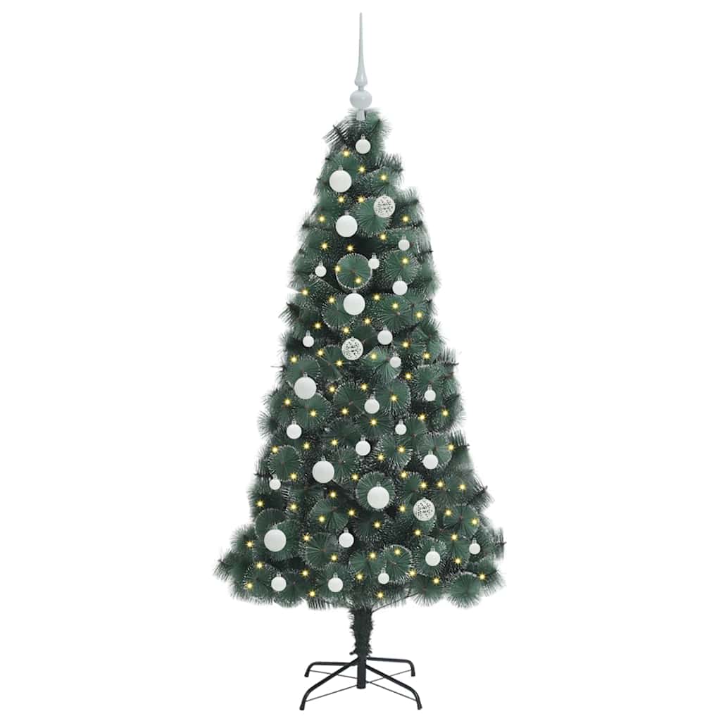 Artificial Pre-lit Christmas Tree with Ball Set Green 150 cm