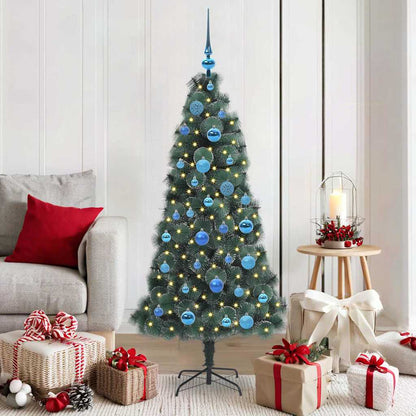 Artificial Pre-lit Christmas Tree with Ball Set Green 150 cm