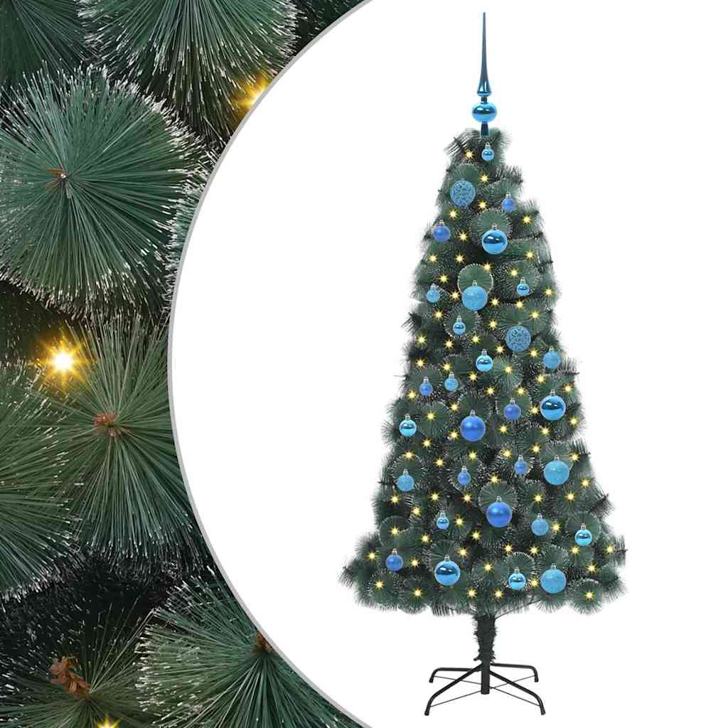 Artificial Pre-lit Christmas Tree with Ball Set Green 150 cm