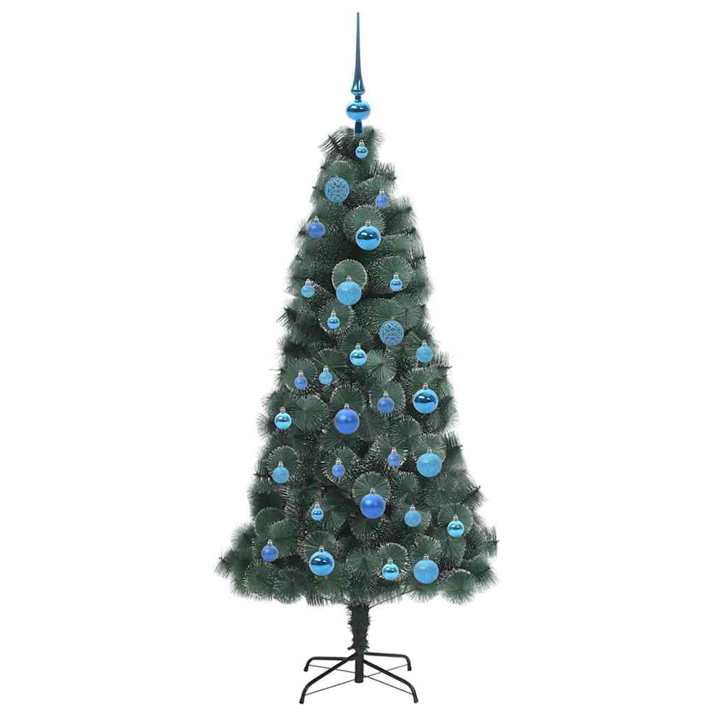 Artificial Pre-lit Christmas Tree with Ball Set Green 150 cm