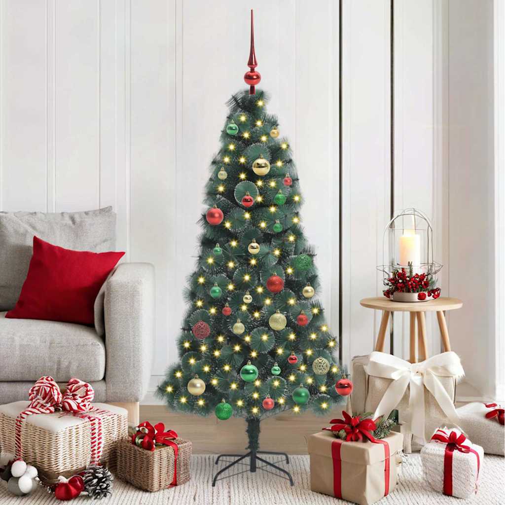 Artificial Pre-lit Christmas Tree with Ball Set Green 150 cm