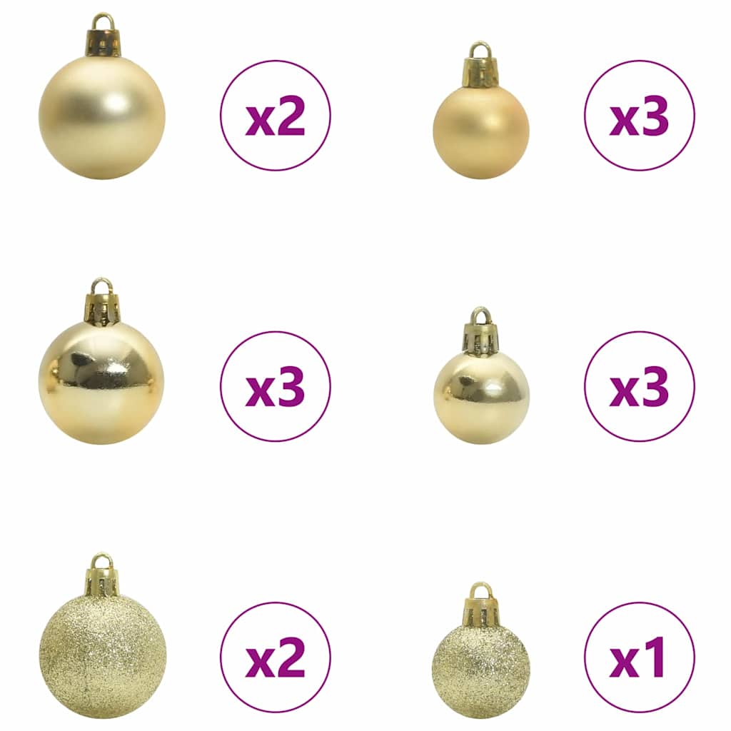 Artificial Pre-lit Christmas Tree with Ball Set Green 150 cm