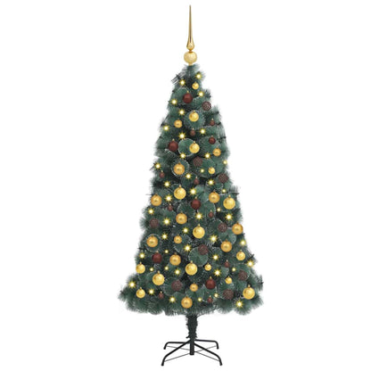 Artificial Pre-lit Christmas Tree with Ball Set Green 180 cm