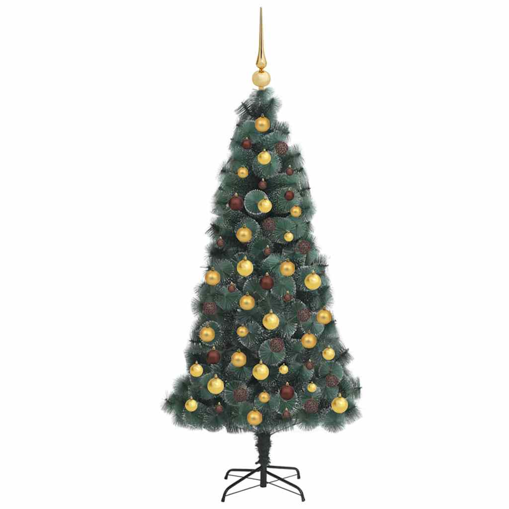Artificial Pre-lit Christmas Tree with Ball Set Green 180 cm
