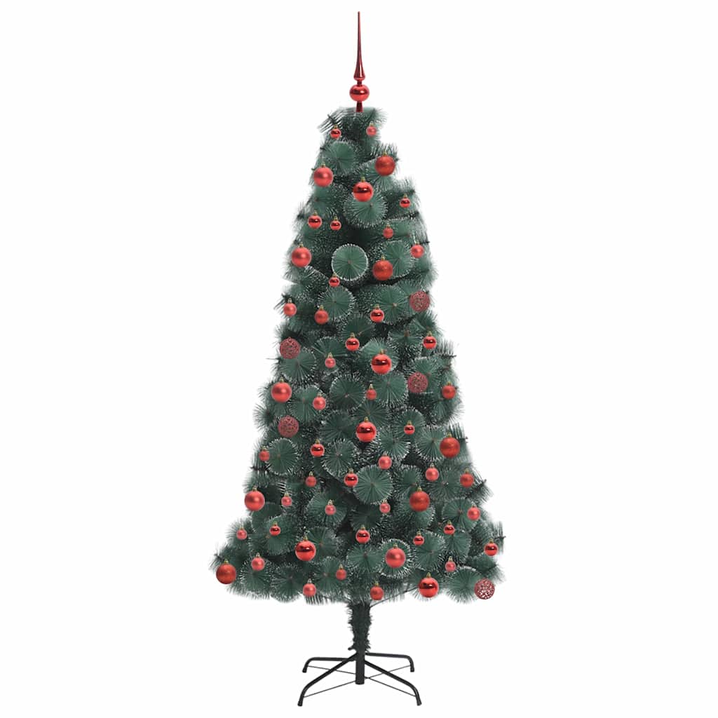 Artificial Pre-lit Christmas Tree with Ball Set Green 180 cm