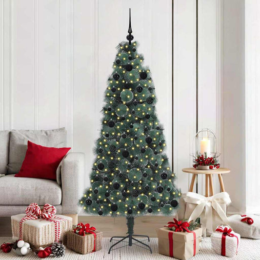 Artificial Pre-lit Christmas Tree with Ball Set Green 180 cm