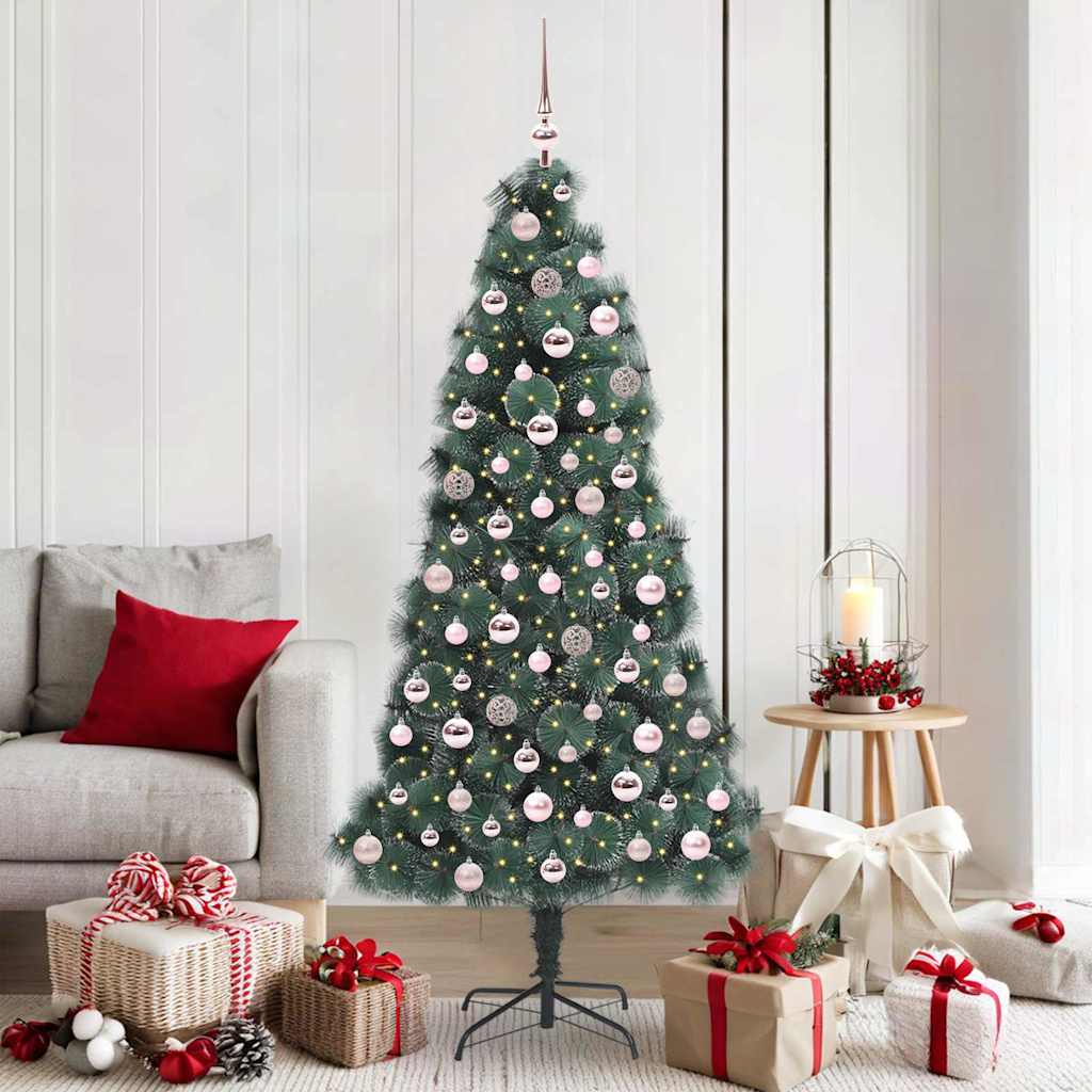 Artificial Pre-lit Christmas Tree with Ball Set Green 180 cm