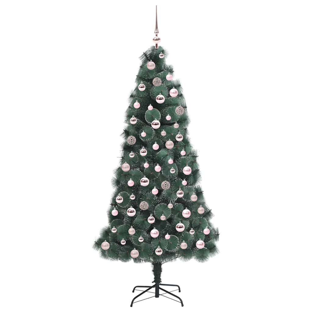 Artificial Pre-lit Christmas Tree with Ball Set Green 180 cm