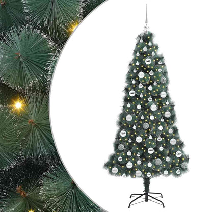 Artificial Pre-lit Christmas Tree with Ball Set Green 180 cm