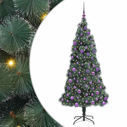 Artificial Pre-lit Christmas Tree with Ball Set Green 180 cm