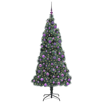 Artificial Pre-lit Christmas Tree with Ball Set Green 180 cm