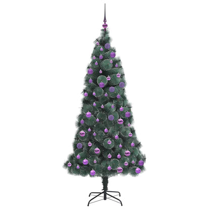 Artificial Pre-lit Christmas Tree with Ball Set Green 180 cm