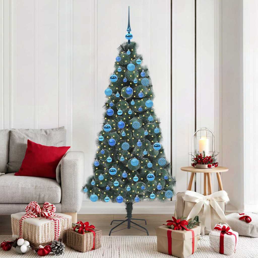 Artificial Pre-lit Christmas Tree with Ball Set Green 180 cm