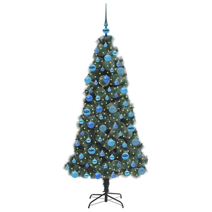 Artificial Pre-lit Christmas Tree with Ball Set Green 180 cm