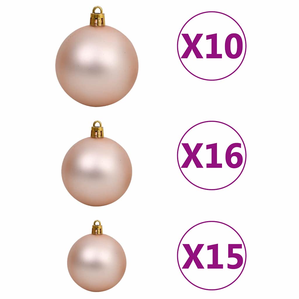 Artificial Pre-lit Christmas Tree with Ball Set Green 210 cm