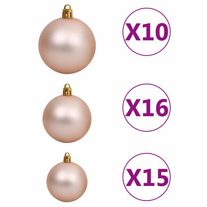 Artificial Pre-lit Christmas Tree with Ball Set Green 210 cm