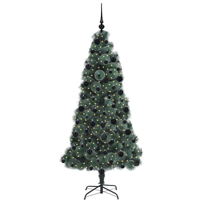 Artificial Pre-lit Christmas Tree with Ball Set Green 210 cm