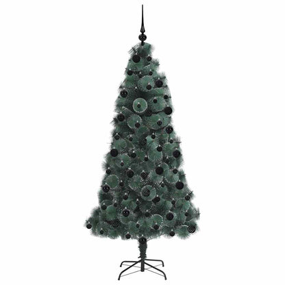Artificial Pre-lit Christmas Tree with Ball Set Green 210 cm
