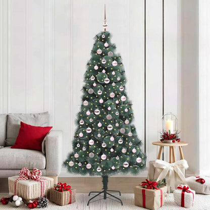 Artificial Pre-lit Christmas Tree with Ball Set Green 210 cm