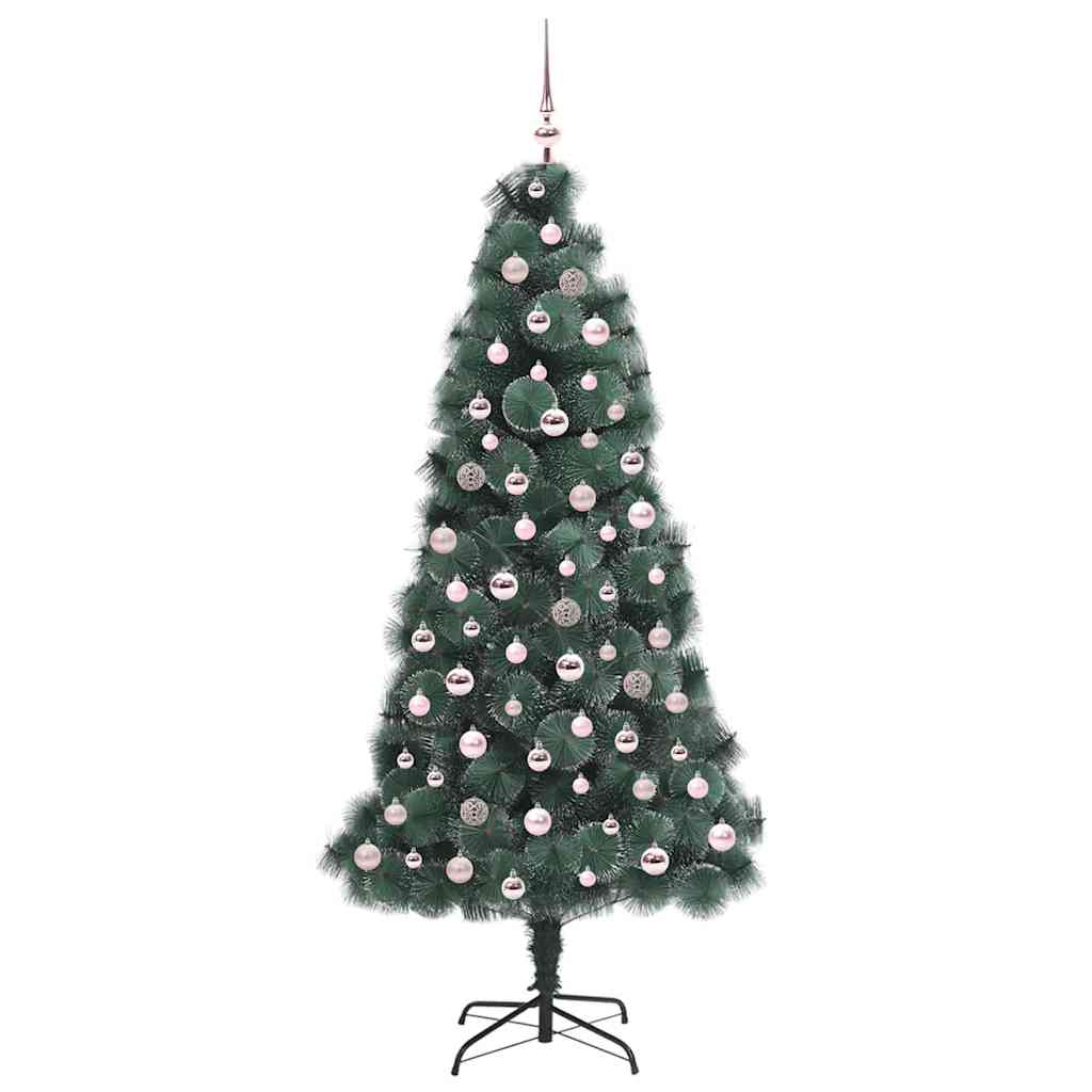 Artificial Pre-lit Christmas Tree with Ball Set Green 210 cm