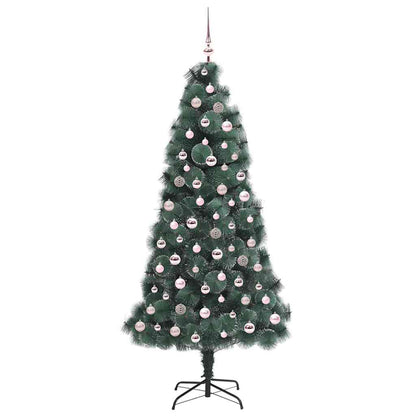 Artificial Pre-lit Christmas Tree with Ball Set Green 210 cm
