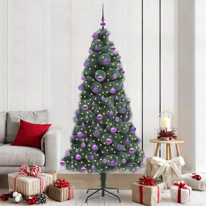Artificial Pre-lit Christmas Tree with Ball Set Green 210 cm