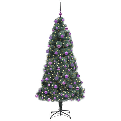 Artificial Pre-lit Christmas Tree with Ball Set Green 210 cm