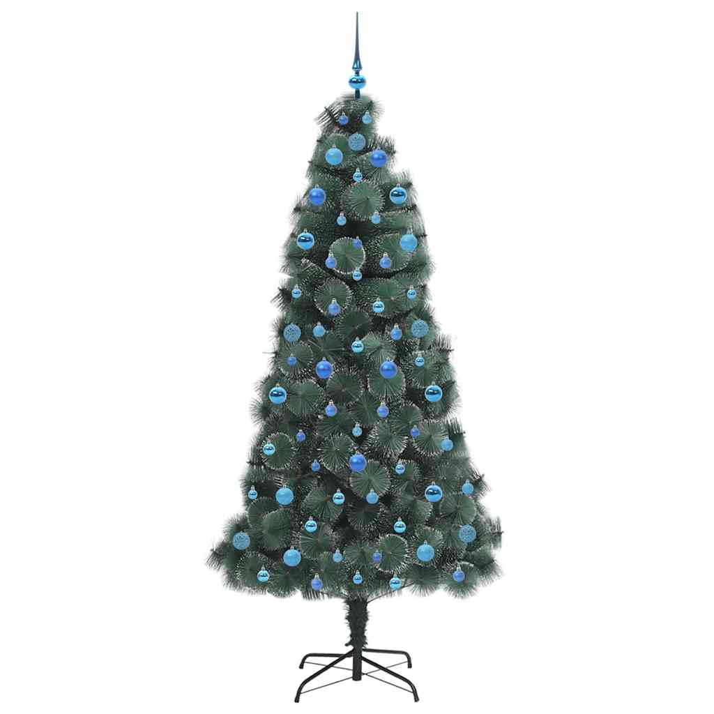 Artificial Pre-lit Christmas Tree with Ball Set Green 210 cm