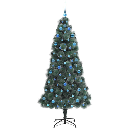 Artificial Pre-lit Christmas Tree with Ball Set Green 210 cm
