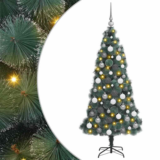 Artificial Pre-lit Christmas Tree with Ball Set Green 240 cm